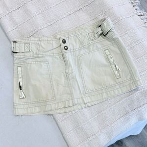 Stylish Cream Mini Skirt